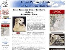 Tablet Screenshot of great-pyrenees-club-of-southern-ontario.com